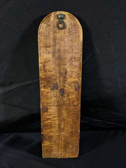 WOOD THERMOMETER P.H. & J.T. RUTHERFORD COAL FEED ICE HANNIBAL MISSOURI
