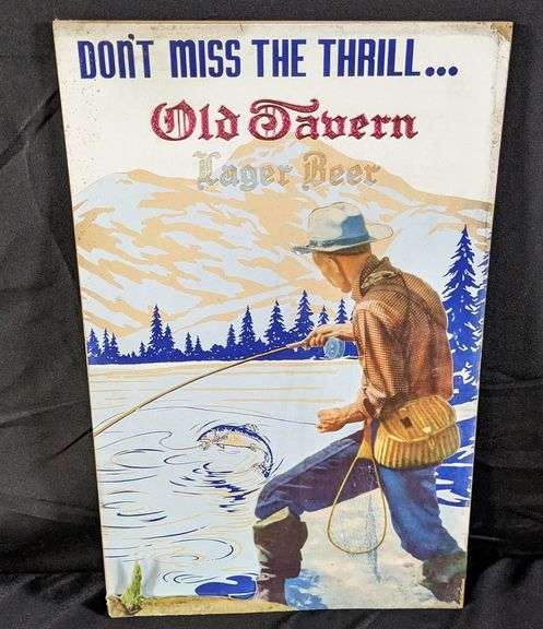 CARDSTOCK BEER SIGN OLD TAVERN LAGER (WARSAW ILLINOIS)