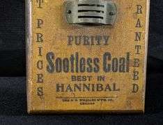 WOOD THERMOMETER P.H. & J.T. RUTHERFORD COAL FEED ICE HANNIBAL MISSOURI