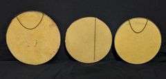 3 ANTIQUE VICTORIAN CHIMNEY FLUE COVERS YOUNG WOMEN