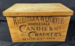 PAPER LABEL WOOD CRATE RIEDINGER & OERTLE CRACKERS QUINCY ILLINOIS