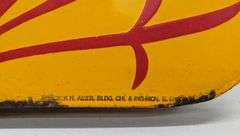 PORCELAIN SIGN SHELL GASOLINE (2 SIDED) (DATED 1931)