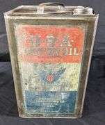 5 GAL OIL CAN USA MOTOR OIL RICHARDSON LUBRICATION CO QUINCY ILLINOIS