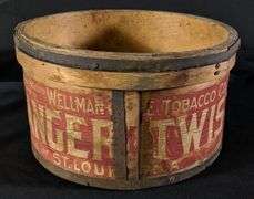 WELLMAN DWIRE TOBACCO CO GRANGER TWIST ST LOUIS TOBACCO CONTAINER