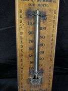 WOOD THERMOMETER P.H. & J.T. RUTHERFORD COAL FEED ICE HANNIBAL MISSOURI
