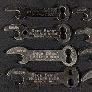 8 DIFFERENT DICKS BREWING BEER BOTTLE OPENERS QUINCY ILLINOIS