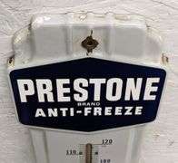 PORCELAIN THERMOMETER PRESTONE ANTI-FREEZEWITH EXCLUSIVE MAGNETIC FILM --- PREVENTS RUST