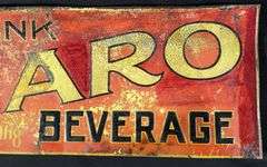 EMBOSSED TIN PROHIBITION ERA SIGN DRINK NEARO BEVERAGE DICK BRO'S BREWING QUINCY ILLINOIS
