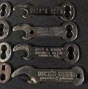 8 DIFFERENT DICKS BREWING BEER BOTTLE OPENERS QUINCY ILLINOIS