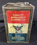 5 GAL OIL CAN USA MOTOR OIL RICHARDSON LUBRICATION CO QUINCY ILLINOIS