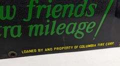 PORCELAIN SIGN CTC TIRES COLUMBIA TIRE CORP (PORTLAND OREGON) (2 SIDED)