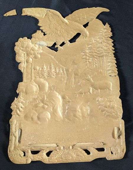 ANTIQUE EMBOSSED VICTORIAN CALENDAR EAGLE & ELK STEINKAMP HARNESS CO QUINCY IL
