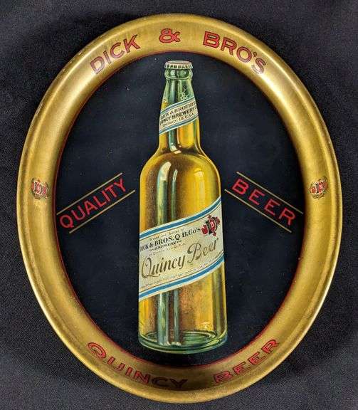 PRE PRO BEER TRAY DICK & BRO'S QUINCY BEER QUINCY ILLINOIS