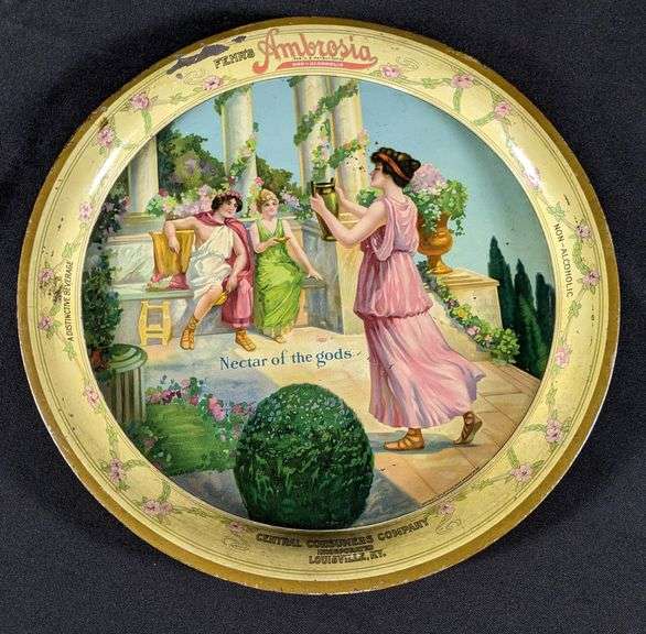 PROHIBITION ERA TRAY FEHR'S AMBROSIA CENTRAL CONSUMERS CO LOUISVILLE KENTUCKY