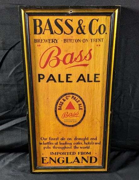 1980'S OR 1990'S BASS & CO BASS PALE ALE BEER WOOD SIGN