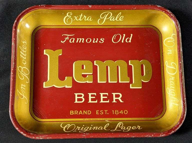 FAMOUS OLD LEMP BEER TRAY ST LOUIS MISSOURI
