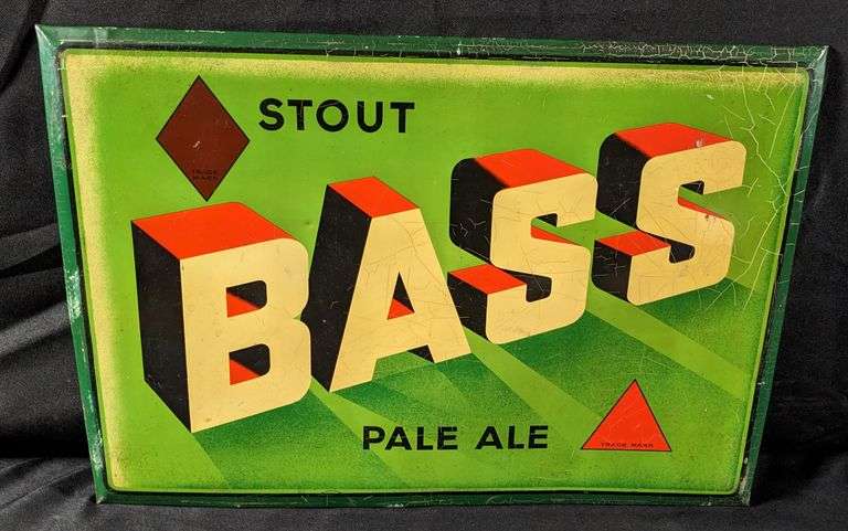 TOC TIN BEER SIGN BASS STOUT & PALE ALE