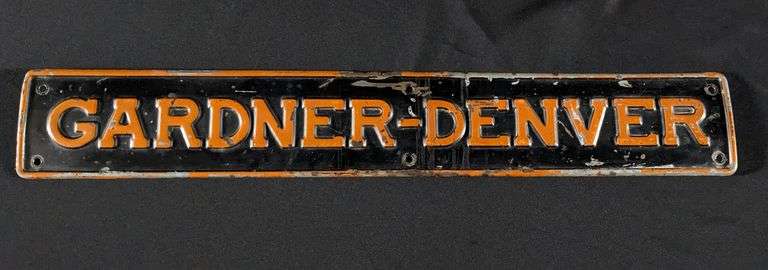 EMBOSSED STEEL SIGN GARDNER DENVER CO (QUINCY ILLINOIS)