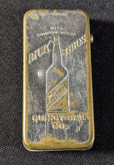 PRE PRO DICK BROTHERS BREWING QUINCY ILLINOIS BEER POCKET MATCH SAFE HOLDER