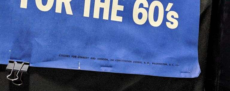 1960 JOHNSON FOR VICE PRESIDENT PAPER POSTER (LBJ)