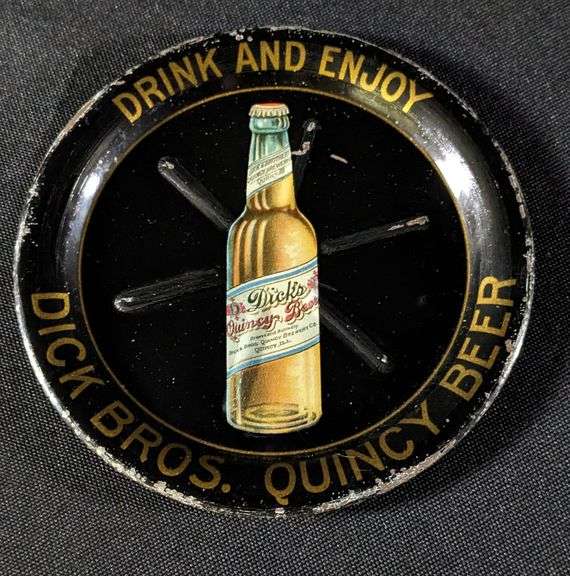 PRE PRO TIP TRAY COASTER DRINK & ENJOY DICK BRO'S BEER QUINCY ILLINOIS