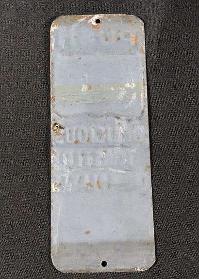 EMBOSSED TIN DOOR PUSH SIGN WASHINGTON CRISPS TOASTED CORN FLAKES CEREAL (QUINCY IL)