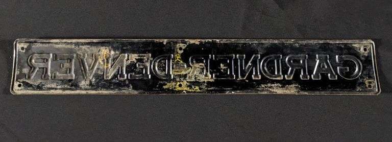 EMBOSSED STEEL SIGN GARDNER DENVER CO (QUINCY ILLINOIS)