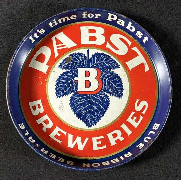 PABST BLUE RIBBON BEER & ALE BEER TRAY MILWAUKEE WISCONSIN