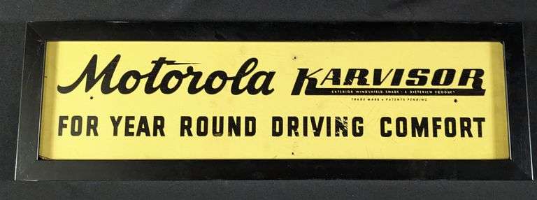 MOTOROLA KARVISOR PLYWOOD SIGN