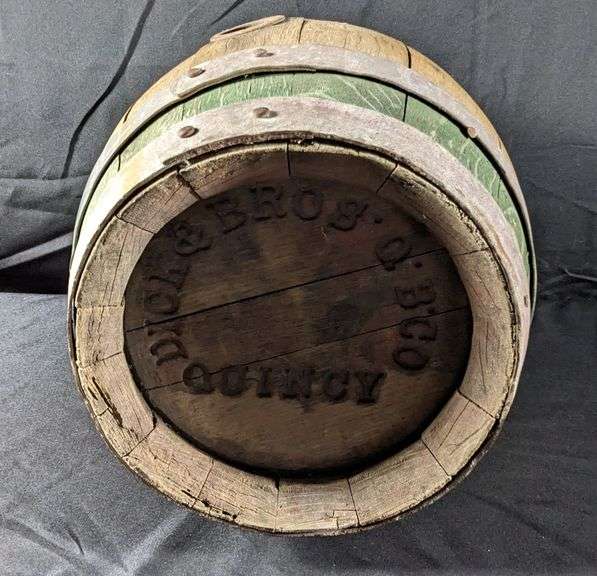 DICK & BROS' QUINCY BREWING CO QUINCY ILLINOIS WOOD BEER KEG