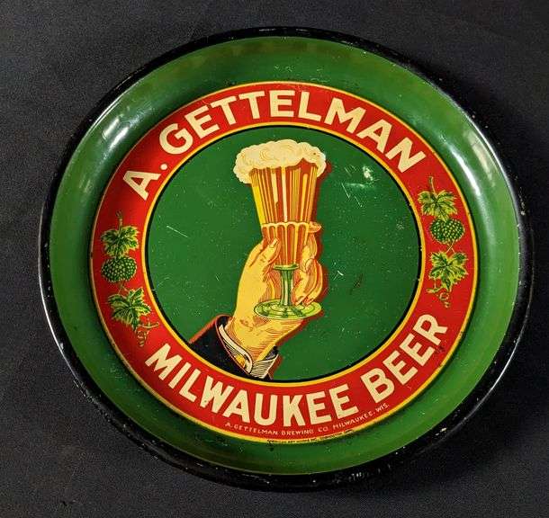 A. GETTELMAN MILWAUKEE BEER TRAY MILWAUKEE WISCONSIN