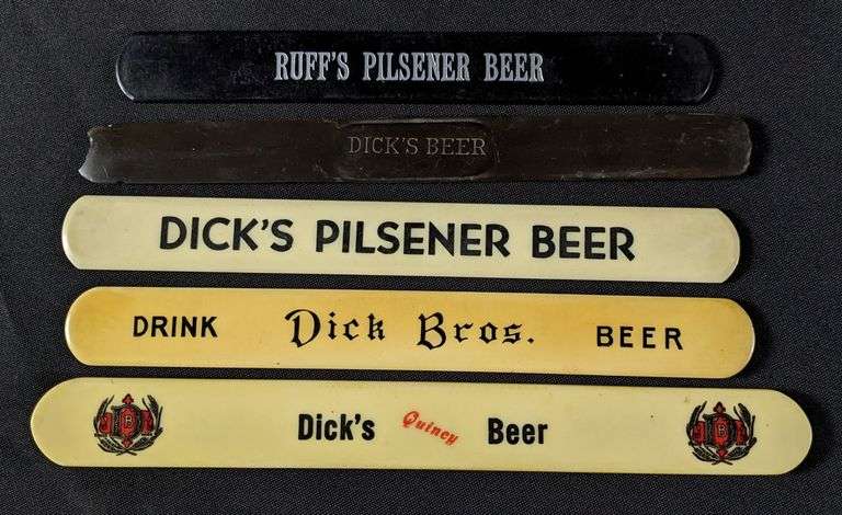 DICK BROS & RUFF BREWING BEER FOAM SCRAPERS QUINCY ILLINOIS