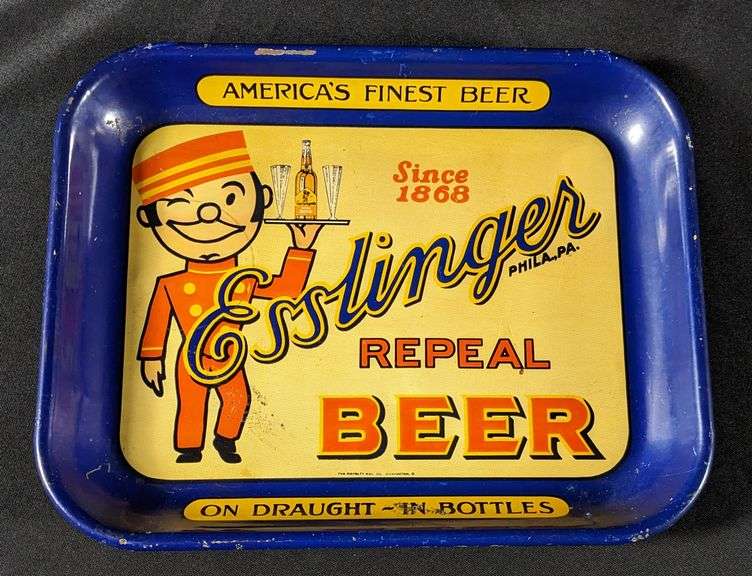 ESSLINGERS REPEAL BEER TRAY PHILADELPHIA PENNSYLVANA