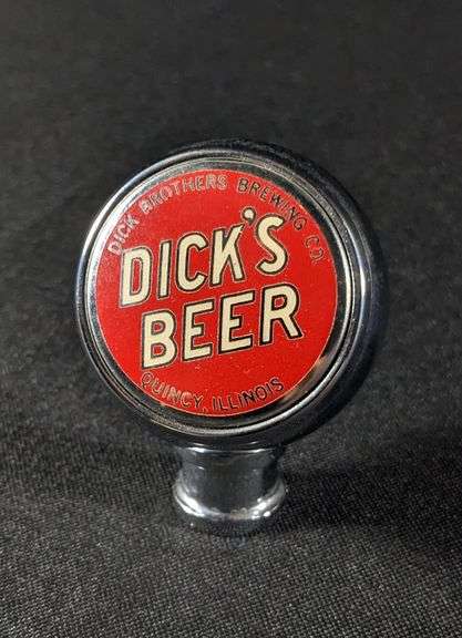 DICK BRO'S BREWING CO QUINCY ILLINOIS DICK'S BEER BALL TAP KNOB