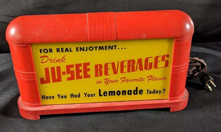DRINK JU-SEE BEVERAGES LIGHTED SIGN