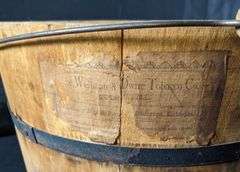 DEAD SHOT FINE CUT TOBACCO WELLMAN & DWIRE TOBACCO CO QUINCY ILLINOIS WOOD PAIL