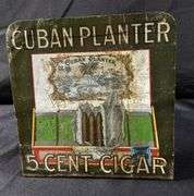 TIN SIGN CUBAN PLANTER 5 CENT CIGAR