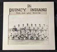 LARGE PHOTOGRAPH THE QUINCY INDIANS BASEBALL TEAM