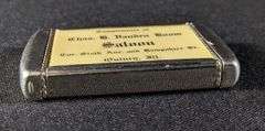 PRE PRO CELLULOID POCKET MATCH SAFE CHAS H VANDEN BOOM SALOON QUINCY ILLINOIS