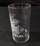 DICK BROS BREWERY QUINCY ILLINOIS ETCHED PILSENER BEER GLASS