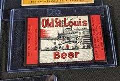 BEER BOTTLE LABELS LEMP SCHLITZ PEORIA OLD TAVERN OLD UNION ST LOUIS OLDE-ENGLISH REISCH HYDE PARK