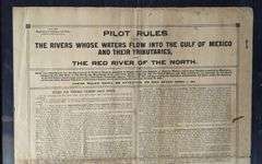 1911 STEAMBOAT INSPECTION SERVICE PILOT RULES SIGN RIVERS WHOSE WATERS FLOW INTO THE GULF OF MEXICO