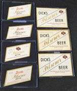 DICK BROS BREWING QUINCY ILLINOIS BEER BOTTLE LABELS PILSENER