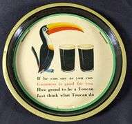 GUINNESS BEER TOUCAN SERVING TRAY