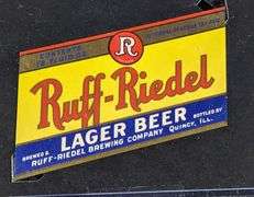RUFF RIEDEL BREWING QUINCY IL BEER BOTTLE LABELS BOCK BURG-MEISTER CLIQUE NOXALL EXPORT JAEGER BRAU 