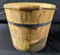 DEAD SHOT FINE CUT TOBACCO WELLMAN & DWIRE TOBACCO CO QUINCY ILLINOIS WOOD PAIL