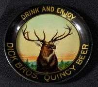 PRE PRO TIP TRAY DRINK & ENJOY DICK BRO'S BEER QUINCY ILLINOIS