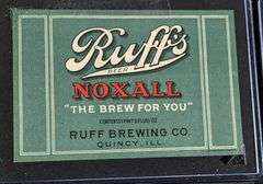RUFF RIEDEL BREWING QUINCY IL BEER BOTTLE LABELS BOCK BURG-MEISTER CLIQUE NOXALL EXPORT JAEGER BRAU 