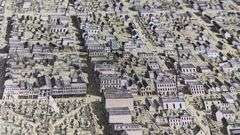 ANTIQUE COLORED MAP OF QUINCY ILLINOIS