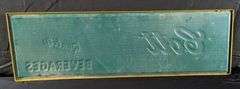 EMBOSSED TIN SIGN IT'S COTT TO BE GOOD QUALITY BEVERAGES